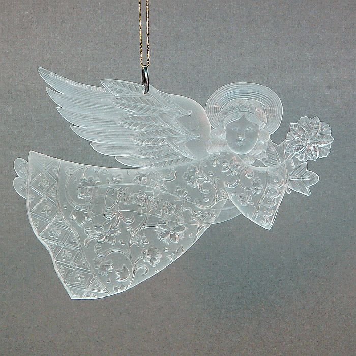 vtg 1979 Hallmark Christmas Angel Ornament acrylic box Holiday ...