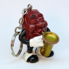 vintage California Raisins key ring saxophone 1987 Calrab