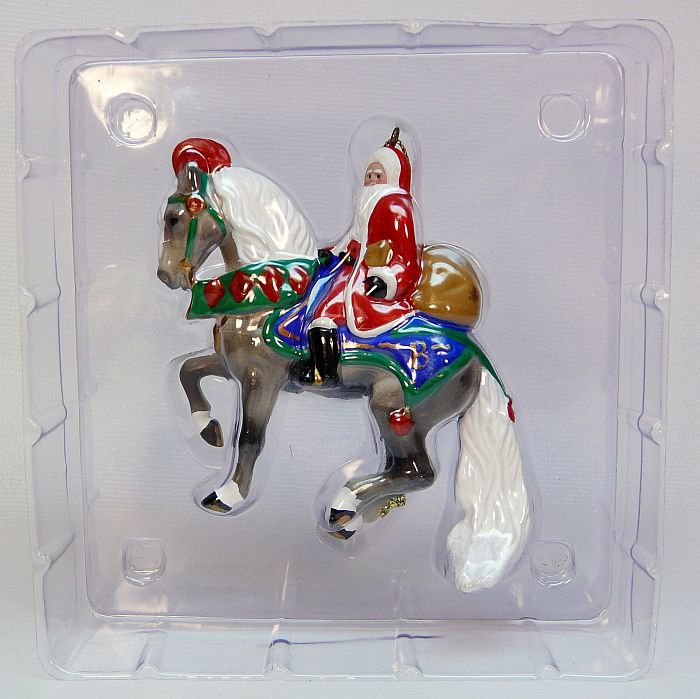 Breyer 700799 Father Christmas horse ornament with box 1999 dapple gray ...