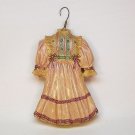 Victorian style girl's Dress Christmas ornament peach color