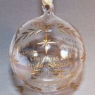 ornament Crystal Cathedral Ministries clear ball with gold tone accents Christmas 2008