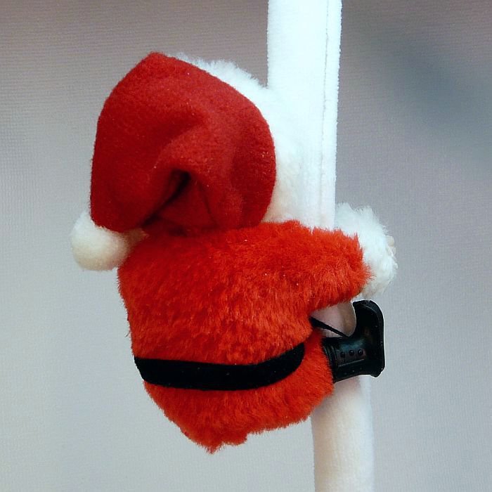 vintage clip on Santa Christmas ornament movable head