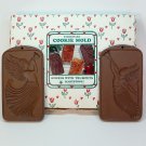 2 Hartstone Angels with Trumpets cookie molds stoneware box