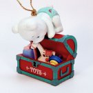 vtg Lustre Fame ornament Baby Bear Looking into Toy Box 1993 Christmas Traditions Enesco