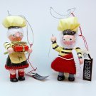 2 Hershey's Chocolate ornaments Christmas elf chef man woman 2 Hershey's Chocolate ornaments Christmas elf chef man woman
