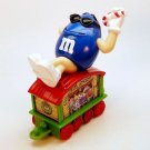 M&M Series 1 Car 2 boxcar gifts train figurine Mars Inc Christmas blue candy cane M&M Series 1 Car 2 boxcar gifts train figurine Mars Inc Christmas blue candy cane