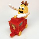 M&M Series 1 caboose train figurine Mars Inc Christmas yellow reindeer