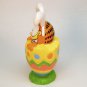 Vintage Garfield Easter figurine PAWS resin egg bunny