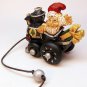 David Frykman Santa on Train pull toy Coyne's 1999 DF1140 figurine