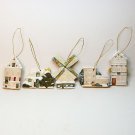 5 Dutch Christmas ornaments buildings architectural ceramic handmade Wonderworld 1999