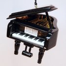 Grand piano Christmas ornament black lacquer