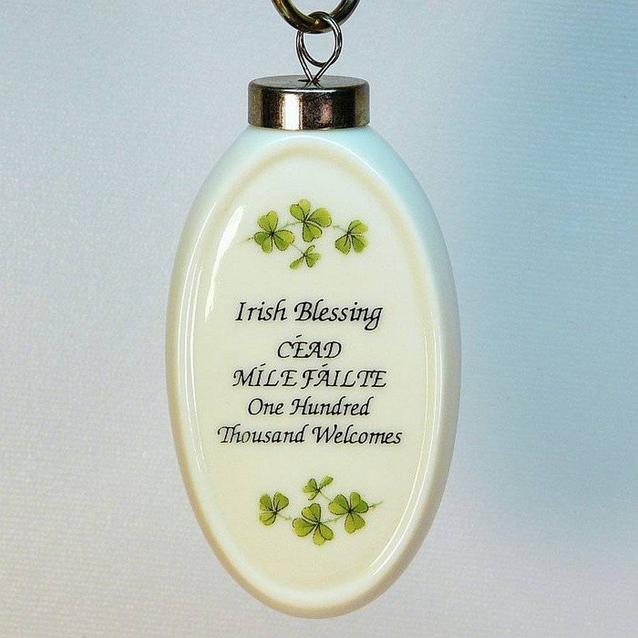 vintage Irish blessing ornament ceramic