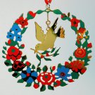 MMA 1985 Dove of Peace ornament painted gold overlay wreath Metropolitan Museum of Art NY Christmas MMA 1985 Dove of Peace ornament painted gold overlay wreath Metropolitan Museum of Art NY Christmas