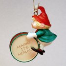 Hallmark Hark Its Herald ornament 1990 QX4463 Christmas drum 2 in series elf Hallmark Hark Its Herald ornament 1990 QX4463 Christmas drum 2 in series elf