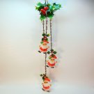 vintage Santa decoration chains Christmas holly berry Hong Kong hanging plastic