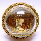 Vtg Nativity scene in plastic bubble vignette figurine Christmas