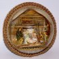 Vtg Nativity scene in plastic bubble vignette figurine Christmas