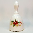 vtg Royal Albert Christmas table bell poinsettia porcelain England