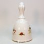 vtg Royal Albert Christmas table bell poinsettia porcelain England