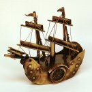 vtg sidewheeler steamship model celluloid with sails figurine boat ship