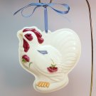 Lenox chicken cookie mold Poppies on Blue press fine china