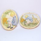 2 Winnie the Pooh Charpente magnets vintage oval ceramic 2 Winnie the Pooh Charpente magnets vintage oval ceramic