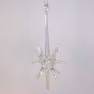 vtg glass star shape ornament iridescent clear handblown Christmas vtg glass star shape ornament iridescent clear handblown Christmas