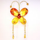 vtg bejewelled butterfly ornament Christmas and suncatcher handmade