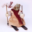 vtg skiing bear figurine country look winter holidays vtg skiing bear figurine country look winter holidays