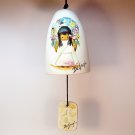 vtg DeGrazia Flower Girl bell wind tamer sandstone ceramic Southwest Ted