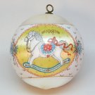 vtg Hallmark 1981 Granddaughter Christmas ornament satin sleeved ball QX6055