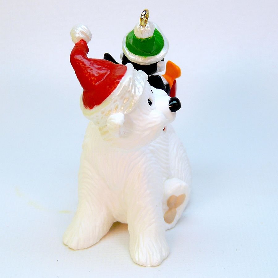 Hallmark Polar Coaster ornament 1995 QX6117 Christmas penguin polar bear