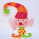 vtg elf ornament modern bright colors felt Christmas
