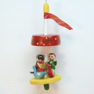vtg Christmas angels on carousel ornament wooden Taiwan vtg Christmas angels on carousel ornament wooden Taiwan