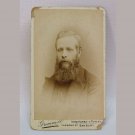 Antique CDV portrait of a young man with beard by Grimmett Art Photographer England