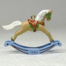 Vintage Hallmark Miniature Rocking Horse 2 Christmas Ornament 1989 QXM5605