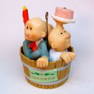 vintage Hallmark Three Men in a Tub ornament 1987 QX4547