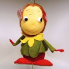 Vintage monkey Christmas ornament made in Japan flocked felt