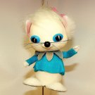Vintage kitten Christmas ornament made in Japan flocked felt Vintage kitten Christmas ornament made in Japan flocked felt