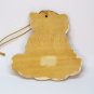 Doll angel hand painted flat wooden Christmas ornament