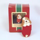 vintage Hallmark Slipper Spaniel puppy ornament 1988 QX4724 Christmas