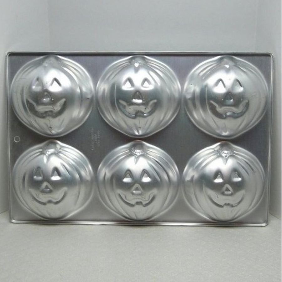 Vintage Wilton Mini Pumpkin Cake Pan 508 1040 with 6