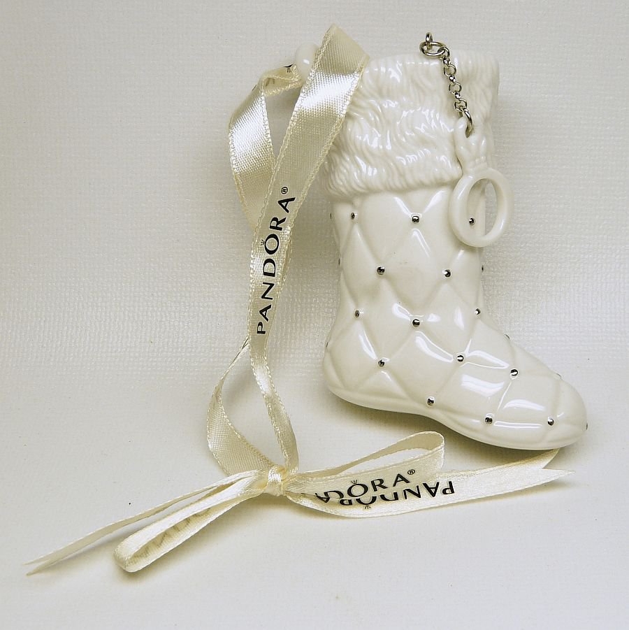 2012 Pandora boot or stocking Christmas ornament porcelain