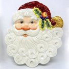 Fitz and Floyd Essentials Christmas Santa canape or cookie dish