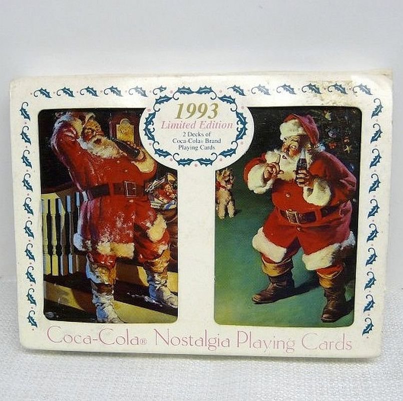 2 decks Coca Cola Nostalgia Playing Cards Santa Christmas Limited ...