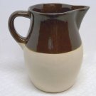 Vintage Robinson Ransbottom Pitcher Brown and Cream Glaze
