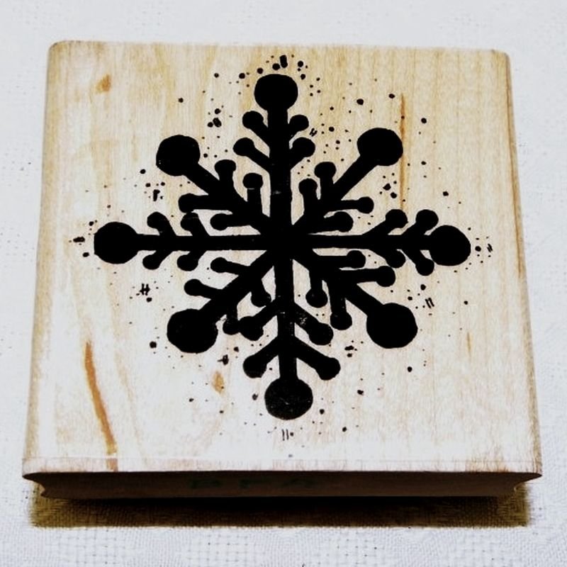 Big Snowflake Rubber Stamp JRL Design