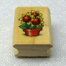 Noteworthy Rubber Stamp Flower Pot Sunflowers Noteworthy Rubber Stamp Flower Pot Sunflowers