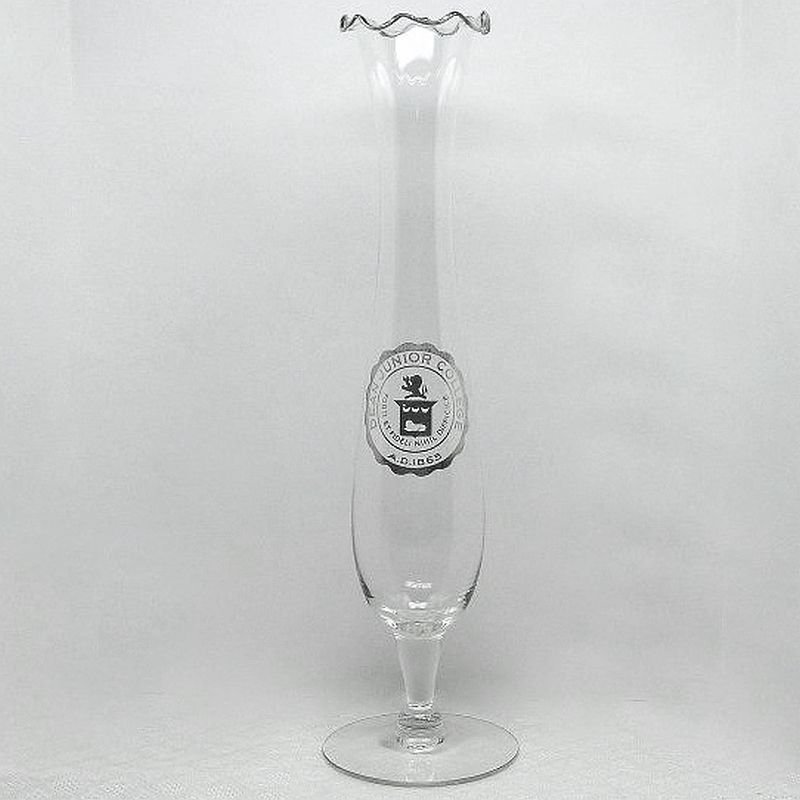 Bud Vase Dean Junior College Franklin Massachusetts Glass