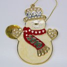 Danbury Mint annual Christmas Crystals 2010 snowman ornament retired